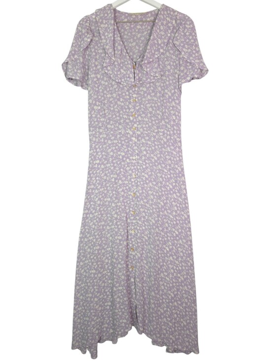 Christy Dawn Dresses & Skirts - Christy Dawn Lilac Floral Vneck Maxi Dress with White Vine Print